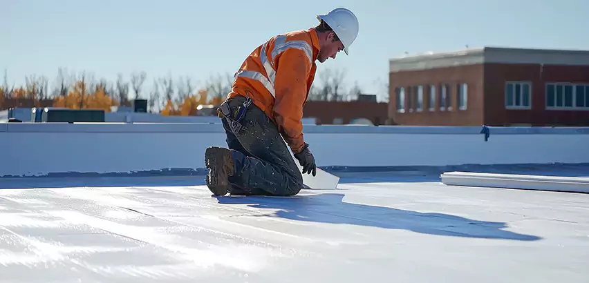 Flat Roof Drain Installation in Algonquin